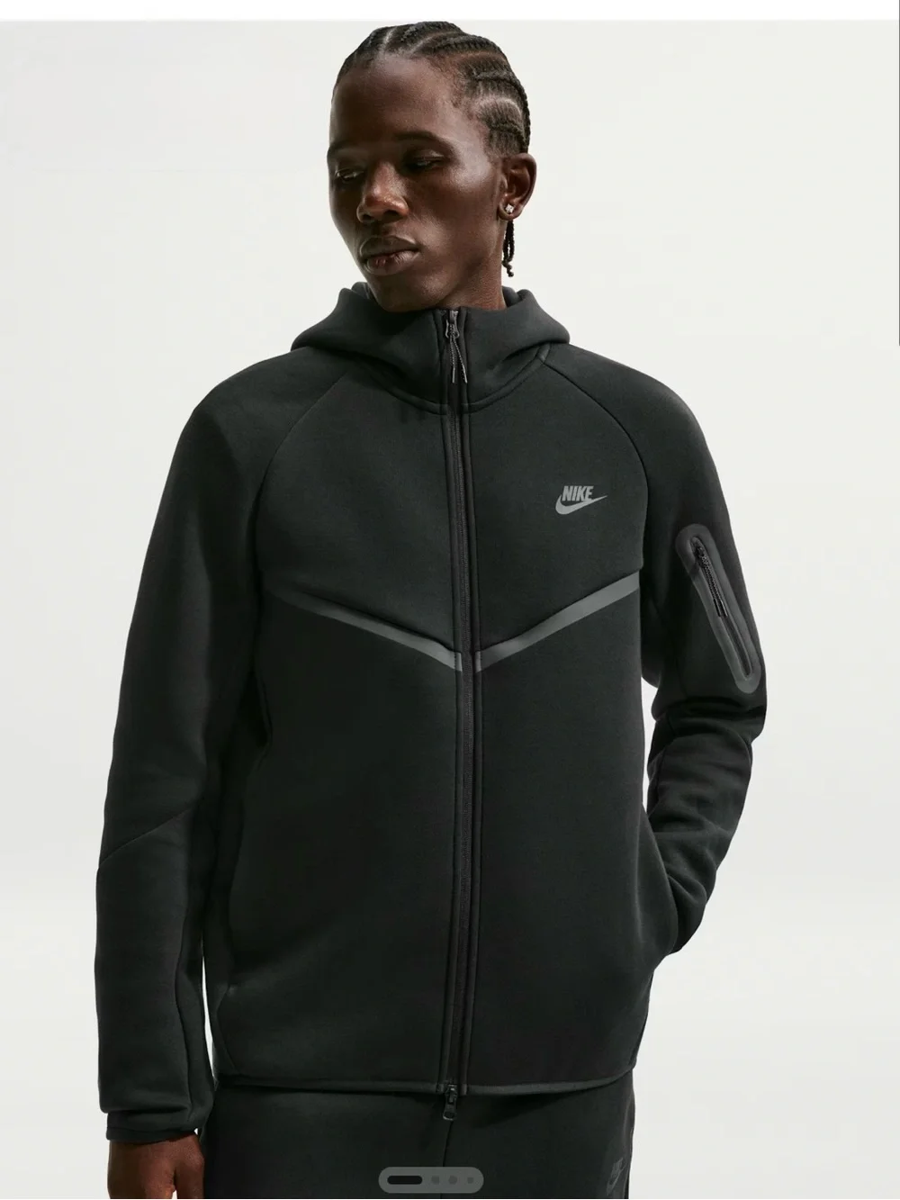 Nike Black Full-Zip Hooded Performance